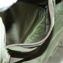 PRADA Hand Bag Nylon Khaki Silver Auth ti2552-21