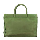 PRADA Hand Bag Nylon Khaki Silver Auth ti2552-13