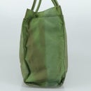PRADA Hand Bag Nylon Khaki Silver Auth ti2552-4
