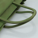 PRADA Hand Bag Nylon Khaki Silver Auth ti2552-7