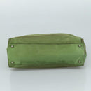 PRADA Hand Bag Nylon Khaki Silver Auth ti2552-5