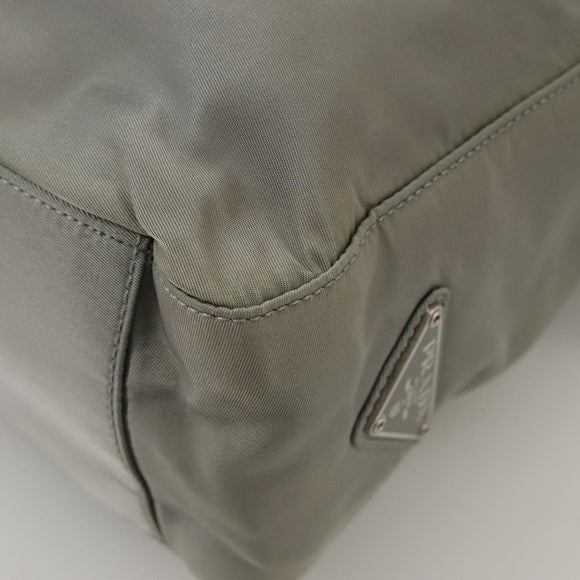 PRADA Tote Bag Nylon Gray Auth ti2553
