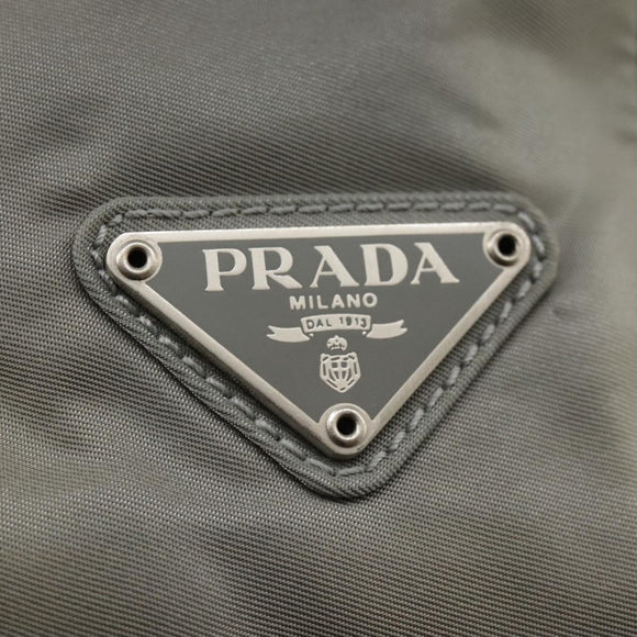 PRADA Tote Bag Nylon Gray Auth ti2553