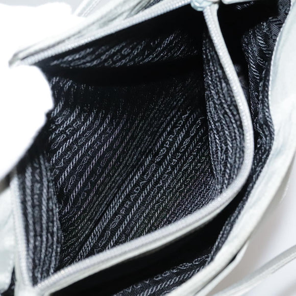 PRADA Tote Bag Nylon Gray Auth ti2553