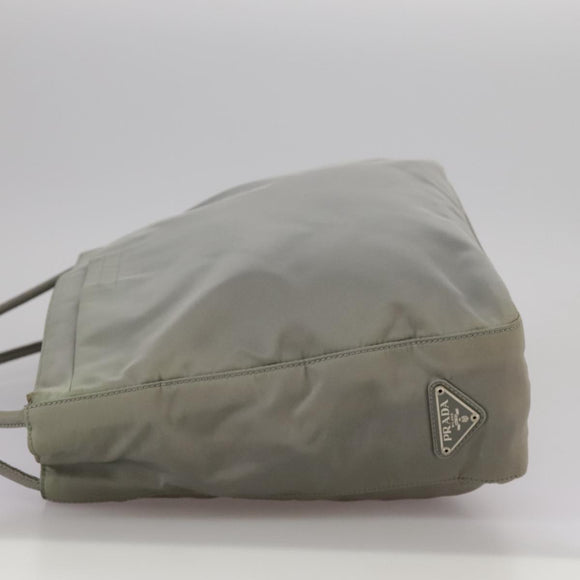 PRADA Tote Bag Nylon Gray Auth ti2553
