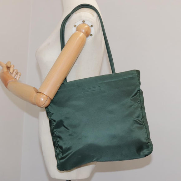 PRADA Tote Bag Nylon Green Auth ti2554