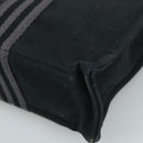 HERMES Fourre Tout PM Tote Bag Canvas Black Gray Auth ti2562-9