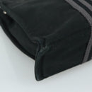 HERMES Fourre Tout PM Tote Bag Canvas Black Gray Auth ti2562-14