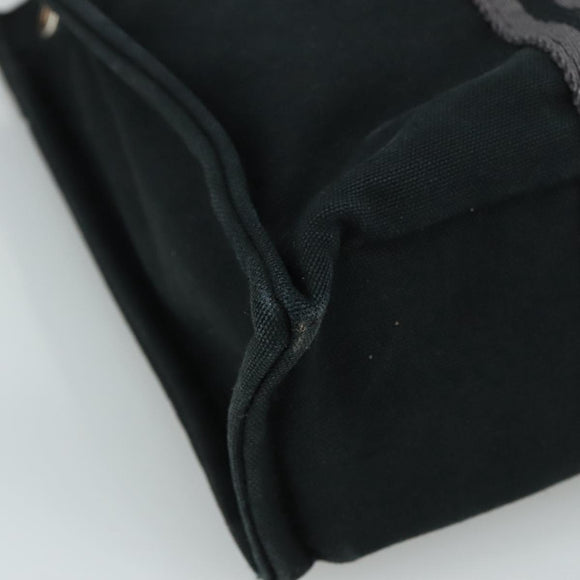 HERMES Fourre Tout PM Tote Bag Canvas Black Gray Auth ti2562