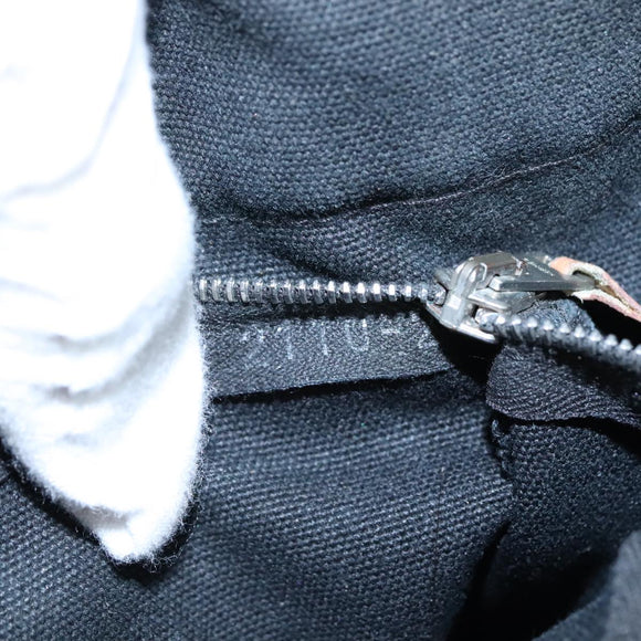 HERMES Fourre Tout PM Tote Bag Canvas Black Gray Auth ti2562