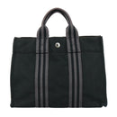 HERMES Fourre Tout PM Tote Bag Canvas Black Gray Auth ti2562-13