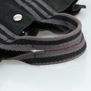 HERMES Fourre Tout PM Tote Bag Canvas Black Gray Auth ti2562-7