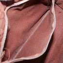 HERMES Tote Bag Canvas Brown Silver Auth ti2564-11