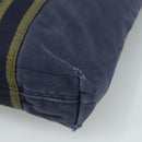 HERMES Fourre Tout Cabas Tote Bag Canvas Navy Khaki Auth ti2566-12