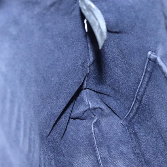 HERMES Fourre Tout Cabas Tote Bag Canvas Navy Khaki Auth ti2566