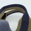 HERMES Fourre Tout Cabas Tote Bag Canvas Navy Khaki Auth ti2566-8