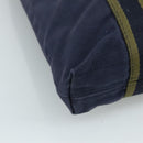 HERMES Fourre Tout cabas Tote Bag Canvas Navy Silver Auth ti2567-13