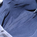 HERMES Fourre Tout cabas Tote Bag Canvas Navy Silver Auth ti2567-14