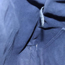 HERMES Fourre Tout cabas Tote Bag Canvas Navy Silver Auth ti2567-15