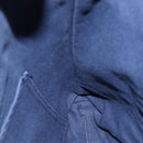 HERMES Fourre Tout cabas Tote Bag Canvas Navy Silver Auth ti2567-16