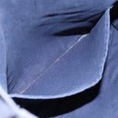 HERMES Fourre Tout cabas Tote Bag Canvas Navy Silver Auth ti2567-17