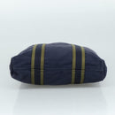 HERMES Fourre Tout cabas Tote Bag Canvas Navy Silver Auth ti2567-9