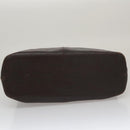 BURBERRY Hand Bag Leather Brown Gold Auth ti2571-4