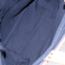 BURBERRY Hand Bag Canvas Leather Navy Silver Auth ti2572-16