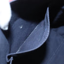 BURBERRY Hand Bag Canvas Leather Navy Silver Auth ti2572-19