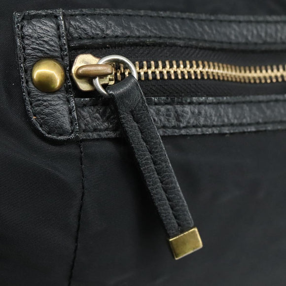 BURBERRY Blue Label Shoulder Bag Nylon Leather 2way Black Auth ti2574