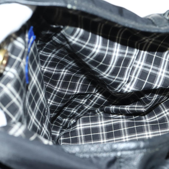 BURBERRY Blue Label Shoulder Bag Nylon Leather 2way Black Auth ti2574