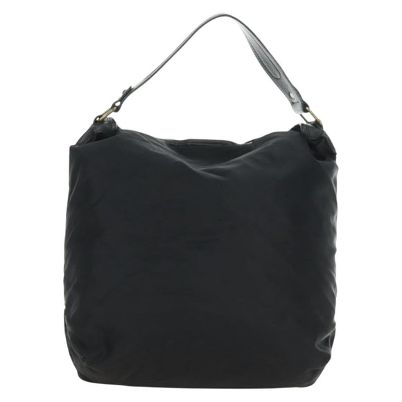 BURBERRY Blue Label Shoulder Bag Nylon Leather 2way Black Auth ti2574