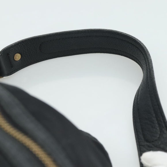 BURBERRY Blue Label Shoulder Bag Nylon Leather 2way Black Auth ti2574