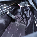 BURBERRY Shoulder Bag Nylon Leather Black Silver Auth ti2577-18