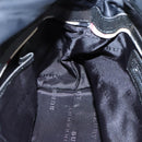 BURBERRY Shoulder Bag Nylon Leather Black Silver Auth ti2577-20