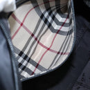 BURBERRY Shoulder Bag Nylon Leather Black Silver Auth ti2577-20