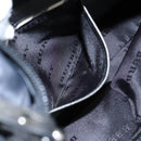 BURBERRY Shoulder Bag Nylon Leather Black Silver Auth ti2577-21