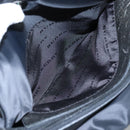 BURBERRY Shoulder Bag Nylon Leather Black Silver Auth ti2577-22