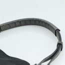 BURBERRY Shoulder Bag Nylon Leather Black Silver Auth ti2577-8