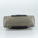 BURBERRY Shoulder Bag Nylon Leather Black Silver Auth ti2577-5