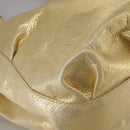 BURBERRY Hand Bag Leather Gold Auth ti2578-10