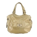 BURBERRY Hand Bag Leather Gold Auth ti2578-2
