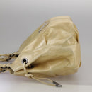 BURBERRY Hand Bag Leather Gold Auth ti2578-4