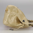 BURBERRY Hand Bag Leather Gold Auth ti2578-5