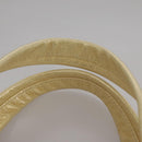 BURBERRY Hand Bag Leather Gold Auth ti2578-8