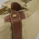 BURBERRY Blue Label Shoulder Bag Nylon Leather Beige Brown Auth ti2579-9