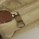 BURBERRY Blue Label Shoulder Bag Nylon Leather Beige Brown Auth ti2579-18