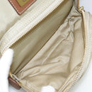 BURBERRY Blue Label Shoulder Bag Nylon Leather Beige Brown Auth ti2579-11