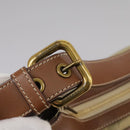 BURBERRY Blue Label Shoulder Bag Nylon Leather Beige Brown Auth ti2579-20