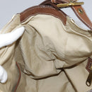 BURBERRY Blue Label Shoulder Bag Nylon Leather Beige Brown Auth ti2579-23